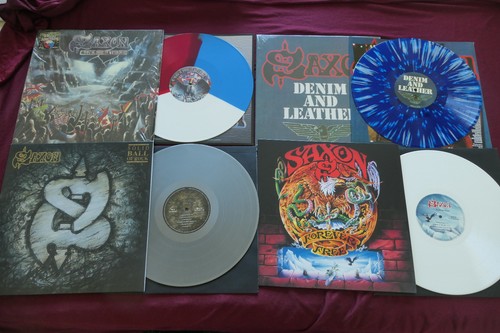 Saxon lps in color - saxon.....4, lps....in